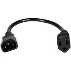 Iec Male To Edison Style Female Power Cord Adapter 16-3