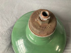 Antique 12  Industrial Green Porcelain Gas Station Barn Light Vtg Wheeler 42-24e
