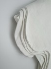 Pottery Barn Kids Scalloped European Linen Crib Skirt white