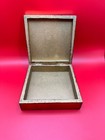 Vintage Wooden Keepsake jewelry Box 5 25  X 5 25  X 1 75  - Made In Italy