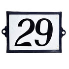 Large Vintage French Enamel House Number 29     Blue Sign With Ears 8 98 