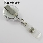 5pcs Diy Swipe Card Retractable Id Badge Reel With Belt Clip Clear 80x32x15mm