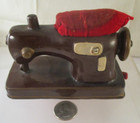 Vintage Figural Sewing Machine Pin Cushion Tape Measure Ceramic Japan