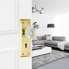 Gold Mortise Lock Set With Crystal Glass Knob  Antique Door Knobs With Lock And