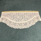 Vintage Lace Valance Curtain 38x20 Cream Floral Ruffled Cottagecore Romantic