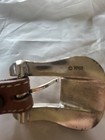 Justin Top Grain Cowhide Western Concho Belt Brown Silver 1992