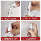 3pcs Clear Refillable Spray Bottles 10 30 50 60 100ml Empty Perfume Set - New