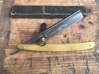 Antique Vintage Kruse Bahlmann Hdw  Co  Cutsure Etched Straight Razor   Orig Box