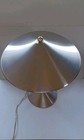 Vintage 17    Chrome Atomic Table Desk Lamp Flying Saucer Ufo Shade Mcm 3way Touch