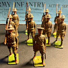 Britains Set 227 Pre War Us Army Infantry Active Service Boxed 11 Lead Soldiers
