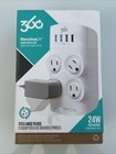360 Electrical Revolve24 Surge Protector 4-outlet 24w Usb Wall Tap  New   Sealed