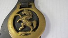 Vintage Equestrian English Horse 4 Brass Medallions On Leather Strap 15 