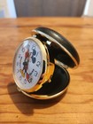 Rare Vintage Bradley Disney Mickey Mouse Hand-wind Travel Alarm Clock Works