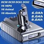 For Dyson V6 Sv04 Dc58 Dc59 Dc61 Dc62 Dc74 Repalcement Battery W led Indicator