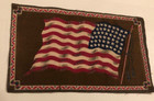 Vintage Antique Cigar Tobacco Flannel Felt Usa 48 Star Flag 8 5x5 Premiums