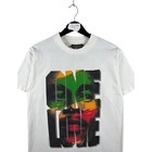 Vintage Bob Marley One Love Graphic Print T-shirt White Men s Medium