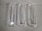 Vintage Clear Glass Corn On The Cob Dish Holders 8 1 2  Made In Brazil Set Of 3