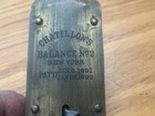 Antique Chatillon s Ny No  2 Balance Hanging Scale  50 Lb Brass Face 1892 Pat