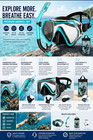 Adult Snorkel Set Mask Anti-fog Panoramic Tempered Glass Diving Gear