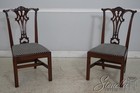 L74379  Set Of 8 Henredon Chippendale Mahogany Dining Room Chairs