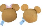 Disney Mickey And Minnie Tan Pair Of Figural  Fleece Throw Pillows