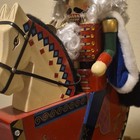 Christmas Nutcracker On Rocking Horse Multicolor Wood Fabric Holiday Decor