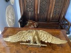 Antique French Ormolu Gilt Solid Bronze Eagle Furniture Mount Ornate Hardware