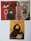 Lot Of 3 Vintage 1970s Macrame Pattern Books   Holiday  Moods  W  Potpourri