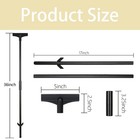 2 Pcs Metal Yard Sign Stakes 36  3ft Heavy Duty Sign Holder Black Hign Sign P   