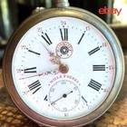 Antique Pocket Watch Roskopf Swiss Mechanical Silver 800 Open Face  Wille Freres