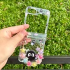 For Galaxy Z Flip 6 Case  Soot Sprite Floral Hard Clear Phone Case Soot-sprite