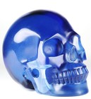 Huge 5 0  Blue Obsidian Carved Crystal Skull realistic crystal Healing
