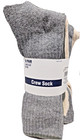 George Men s Thick Crew Socks  6 Pair  Shoe Size 6-12  New In Package  Warm