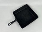 Vintage Lodge 9-3 4  Square Cast Iron Skillet