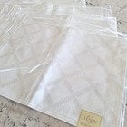 6 New Lenox Ivory Laurel Leaf Placemats 13 x 18  Cotton Blend Cream Off White 