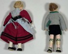 Vintage Erna Meyer Set Of 2 German Girl Boy Dollhouse Miniature Dolls 5  Germany