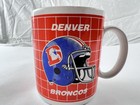 Vintage Denver Broncos Mug Cup Red Nfl Football Team Retro Ceramic Drinkware 80s