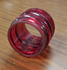 Red Short Fresnel Globe For Railroad Lanterns  mhs 