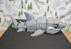      Mini Great White Shark 150mm Long 3d Printed Articulated Flexi Fidget Toy 