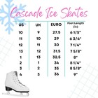 Cascade Girl s Figure Ice Skates White Size 3