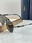 Chopard Men   s Luxury Aviator Sunglasses Gray Lens Black Gunmetal Frame Designer