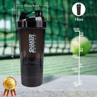 3 Layer Protein Shaker Bottle Powder Mixing Cup Gym Fitness Workout Water Bottle