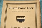 Original Fordson Tractor Parts Price List 1933