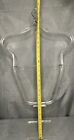 Vtg Mcm Clear Lucite Mannequin Silhouette Bust Display On Swivel Stand 27    Tall