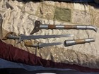 Moro Kris Antique Fighting Sword With Wooden Sheath Philippines And Knife Set