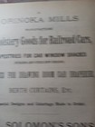 1888 Vintage Print Ad Orinoka Springs Upholstery Goods For Railroad Cars Curtain