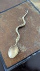 Antique Brass Serpent Handle Art Nouveau Style Demitasse Spoon