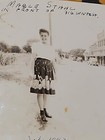 Rare Old Vintage Photo Young Lady Flower Dress 1943 Street View Cars