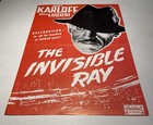 The Invisible Ray Rare 1948 Universal Horror Film Boris Karloff Movie Pressbook