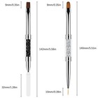 2 Pcs Double Ended Nail Builder Gel Brush  French Tip Brush Hard For Nails  Oval